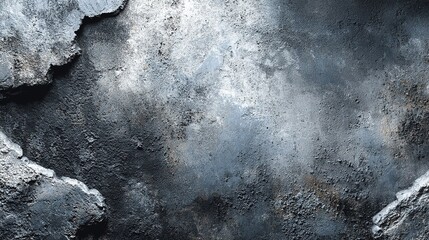 Dark gray grunge background texture with subtle gray and blue tones, industrial gritty moody vibe, adds depth, ideal as base layer or paired with elements for creative design projects.