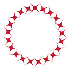 a red decorative frame design