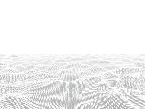 Digital landscape with white background and gray dots - Powered by Adobe
