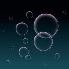 Colorful Soap Water Bubbles Vector Design