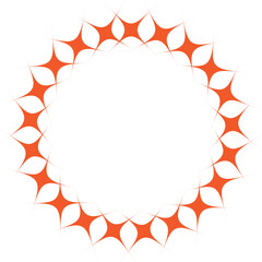 an orange decorative frame design