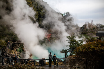 The scenery of Umi Jigoku, Beppu City, Oita Prefecture, Kyushu, Japan © zheng