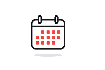 Vector illustration of calendar. Symbol of event planning, scheduling. Icon of date appointment.