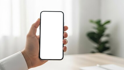 Minimal Business Phone Mockup with White Screen