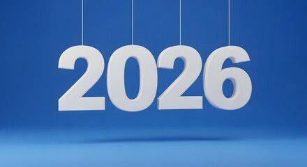 A futuristic representation of the year 2026