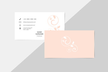 Realistic elegant business card