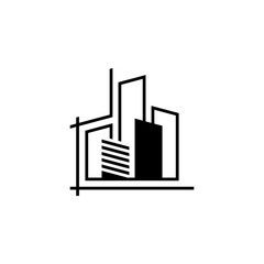 Modern Building structure,  real estate and architecture, contruction vector design illustration.