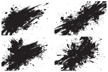 Expressive Grunge Vector with Ink Splash and Distressed Texture