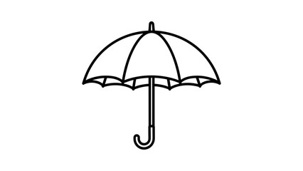 Obraz premium Umbrella line icon. Simple weather symbol vector illustration.