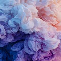 Fototapeta premium Light pastel mist rippling, soft texture, airy serene flow