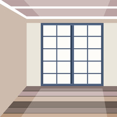 empty living room without furniture vector illustration element design template