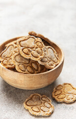 Homemade dog treats in paw print shape