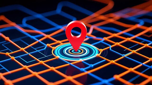 VibrantLocationIcononTech-StyleMapGrid