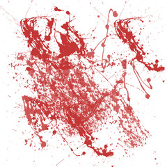 red paint splashes