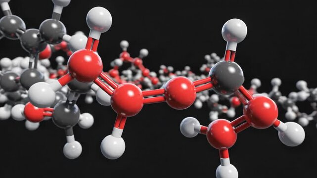 Molecular Structure Visualization - A Detailed Look at Chemical Bonds and Atomic Arrangements.