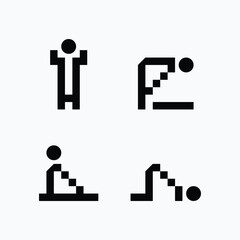 Icon design of Muslim prayer movements