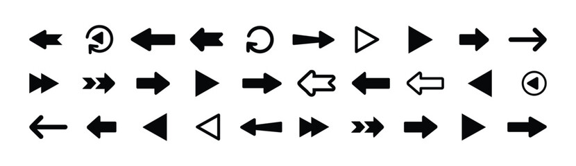 Arrow. different arrow signs, Arrows icons. Arrow collection. Simple arrow big set. Vector illustration.