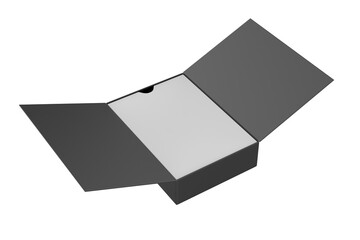 paper box mockup Isolated on white background . 3d illustration