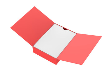 paper box mockup Isolated on white background . 3d illustration