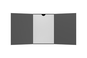 paper box mockup Isolated on white background . 3d illustration