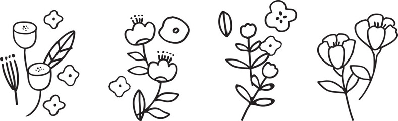 線画の北欧風イラストフレーム。草木と花の植物背景フレーム。手描きの草木。北欧風背景。
Line drawing Scandinavian style illustration frame. Plant background frame with plants and flowers. Hand drawn plants. Scandinavian style background.