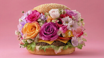 Obraz premium Floral Burger Concept Art
