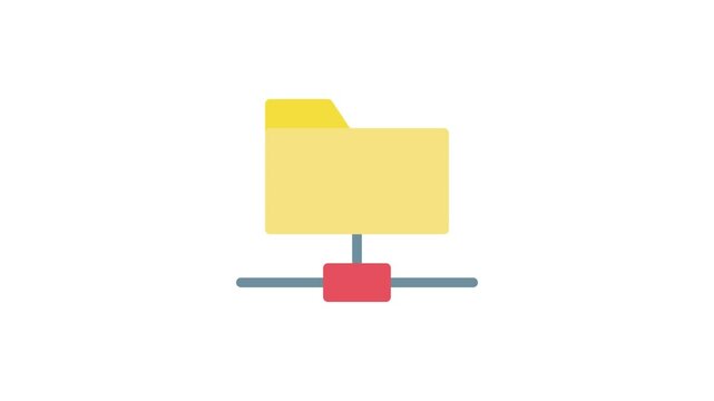 File folder icon displayed on a black background, symbolizing document organization and storage.
