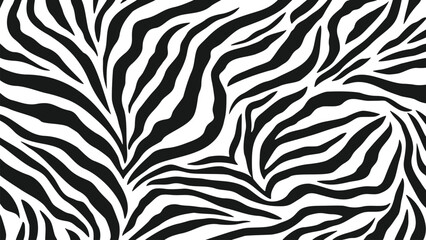 Black and white zebra stripe pattern, abstract natural background © Prosun Design