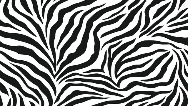 Black and white zebra stripe pattern, abstract natural background