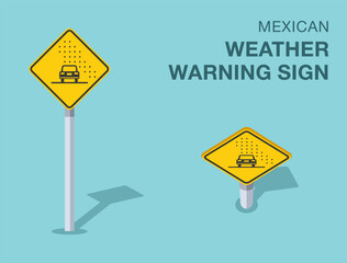 Obraz premium Traffic regulation rules. Isolated mexican 