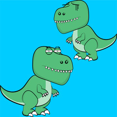 rex character cartoon expressions pack collection in vector art