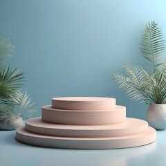 Abstract minimal wall scene mockup products display, Stage showcase