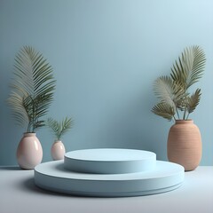 Abstract minimal wall scene mockup products display, Stage showcase