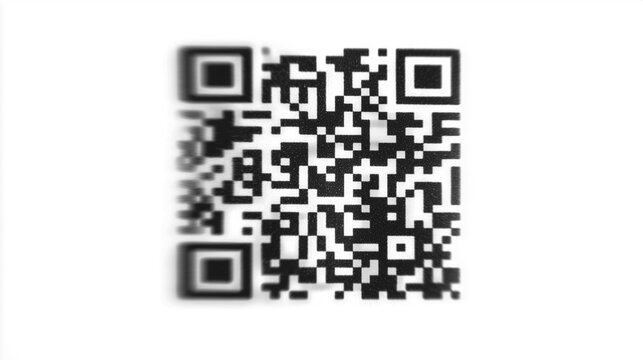 A square QR code with intricate black and white patterns, ready to be scanned, symbolizing instant access to information. - Powered by Adobe