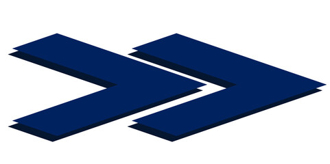 Blue arrow road sign colorful