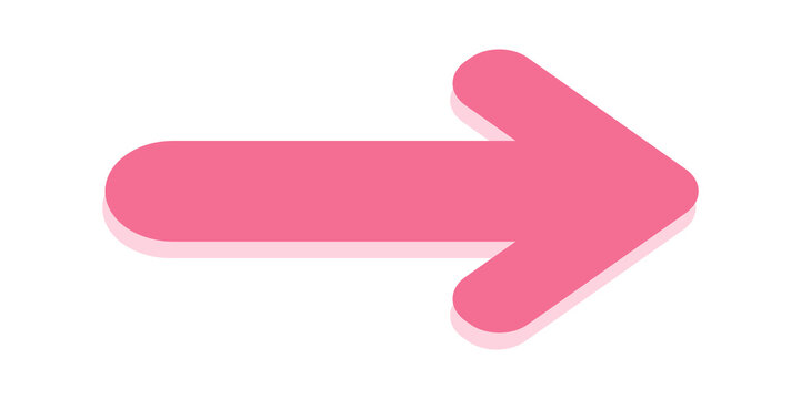 Pink arrow road sign colorful. Icons arrow