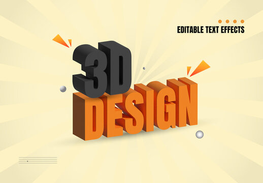 3D Editable Text Effect