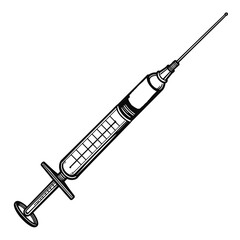 Fototapeta premium HBV vaccine syringe marked hepatitis B, immunization campaign and infection control in public health