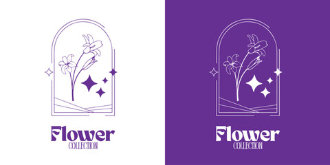 Hand Drawn Flower Line Logo