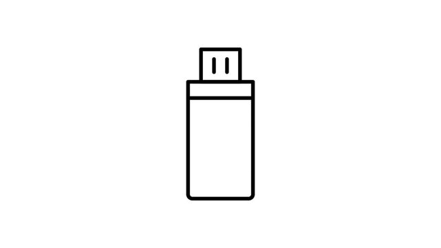 USB drive icon representing portable data storage device.