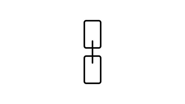  Black and white image featuring a large square with two smaller squares inside it.