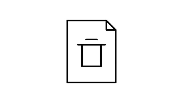  File icon featuring a trash can, symbolizing deletion or removal of files.