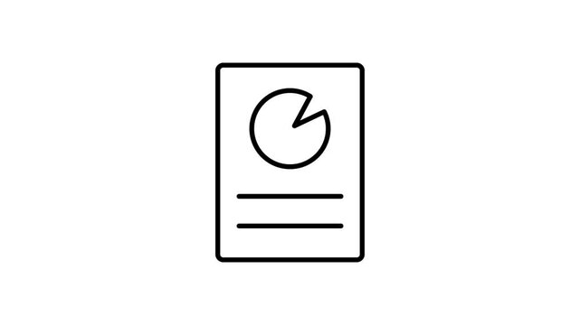 Green pie chart icon on a white background, representing data distribution visually.