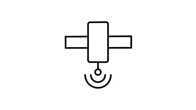 A wireless router featuring a prominent yellow antenna, designed for home or office internet connectivity.
