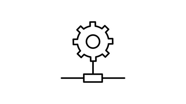 A gear wheel centered against a vibrant red and pink background, highlighting its mechanical design.