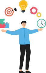 competency or skill ability, work responsibility and professionalism, experience, ability or job qualifications or career development, business actors with certain skill competencies.
