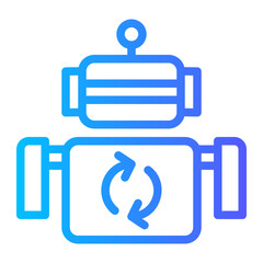 Eco Robot Recycling Symbol Icon