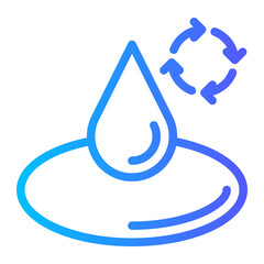 Water Drop Recycling Sustainability Icon