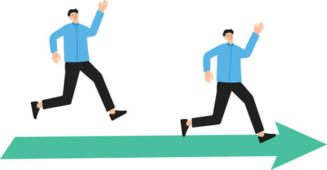 overcoming challenges and obstacles on the way to business success. increasing motivation to achieve goals, overcoming obstacles concept
