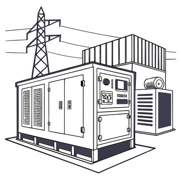 Electric generators and power equipment in industrial setting